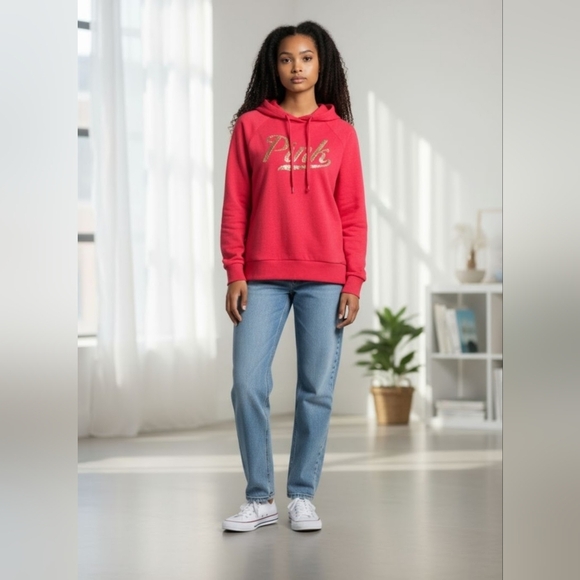 Victoria’s Secret PINK Sequin Logo Hoodie – Size Small - Picture 6 of 6